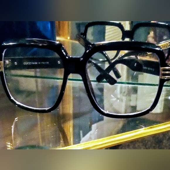 GUCCI CLEAR LENS OVERSIZED GLASSES - Picture 3 of 4